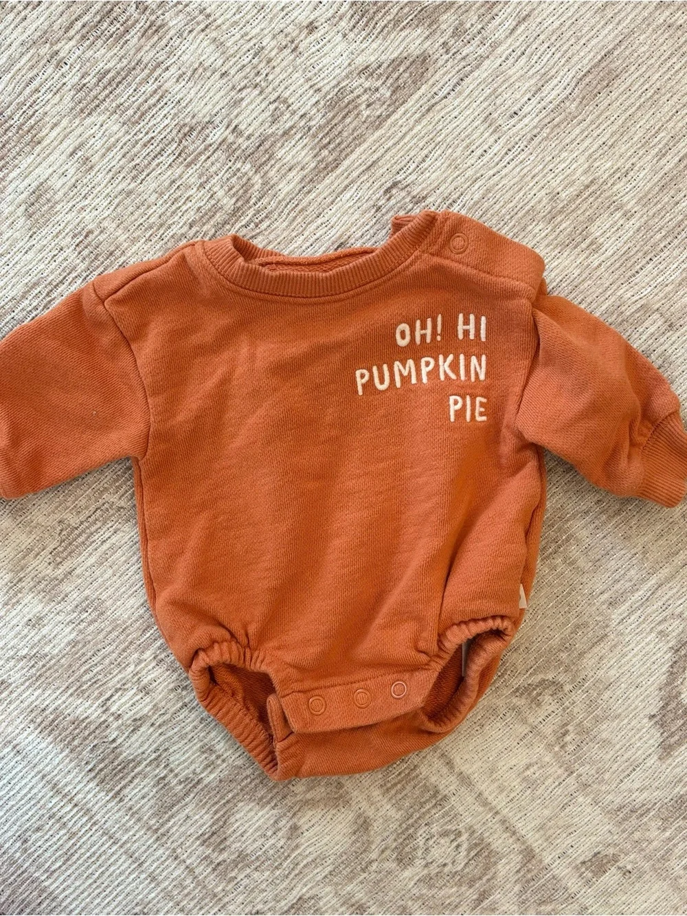 Carter's Orange 'Oh! Hi Pumpkin Pie' Baby One-Piece Bodysuit